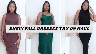 SHEIN FALL DRESSES TRY ON HAUL 2021