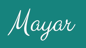 Learn how to Sign the Name Mayar Stylishly in Cursive Writing