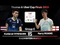 Kunlavut vitidsarn tha vs harry huang eng  badminton thomas  uber cup finals 2024