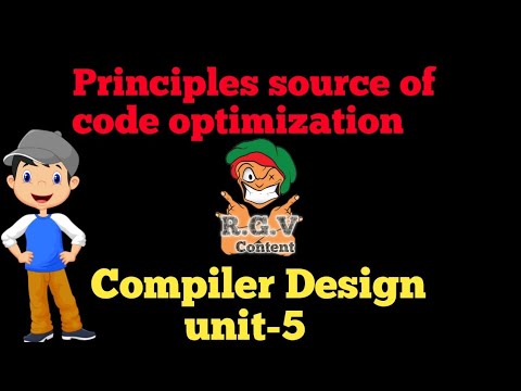 CD || unit-5 || principles source of code optimization || #compiler ...