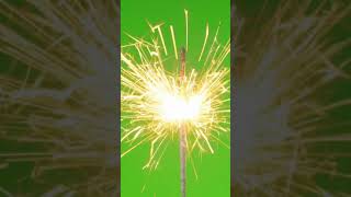 Sparklers on the Green Screen - Chroma Key - No Copyright | #Shorts