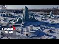 China prepares for biggest snow festival with giant ice castles, snow sculptures