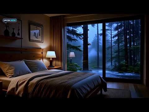 Quiet Rain at Night 🌙 Soft Piano Music for Sleep & Relaxation | 10 Hours