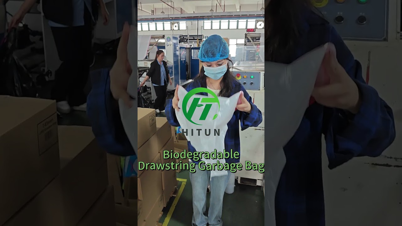 🌍♻️ Eco-Friendly & Convenient: Biodegradable Drawstring Garbage Bags 🗑️✨