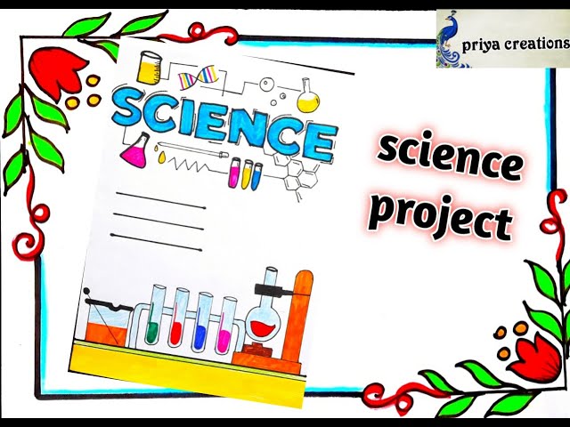 How to draw science borderdesign on paper for project work/frontpage design for science  project class=