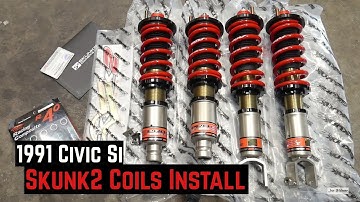 Skunk2 Pro-S2 Coilovers Install - 1991 Civic Si Build B16A