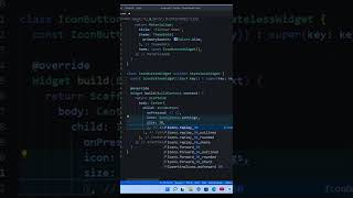 Icon Button in Flutter(push operation) - Flutter #shorts