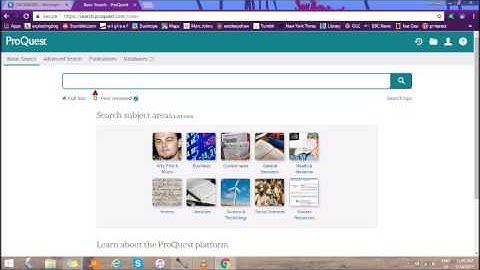 Introduction to Databases - EBSCO & ProQuest Part 1