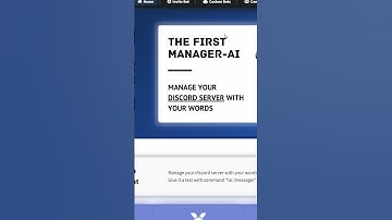 World first Ai powered discord server management bot