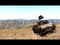 自走式高射機関砲 シルカ(Shilka)が、トラックを攻撃する様子