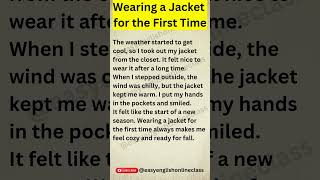 🧥 Wearing a Jacket for the First Time | Easy English Listening & Shadowing #FallintoShorts