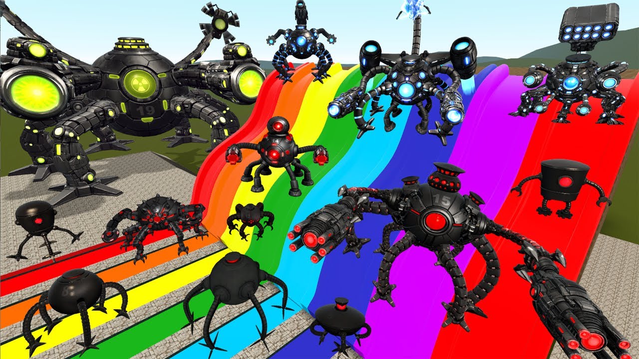 I Found All Omnidroid Robot Army Roblox Playing in Rainbow Slide - Garry’s Mod Gameplay !