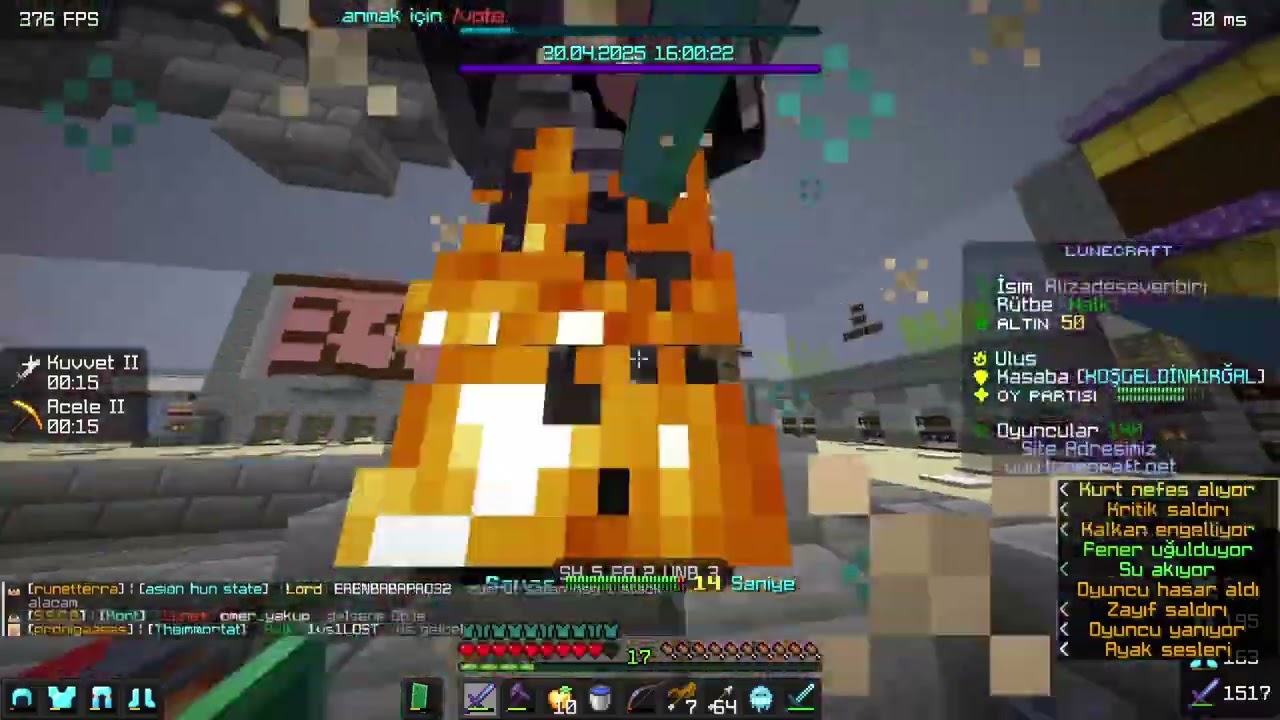 LuneCraft Kill Montage 13 ( MeteabUwU31 ve Yusuf_Kr için)