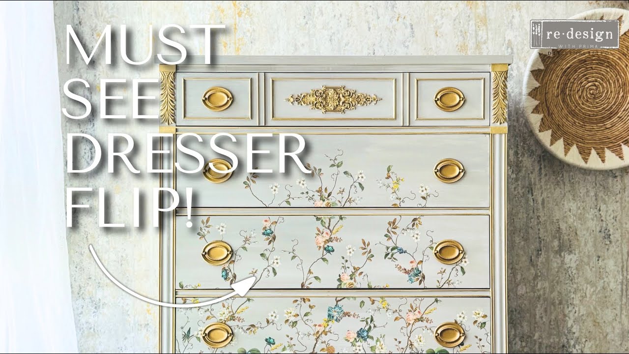 Darling Dresser Makeover with Decor Transfers & Decor Poly