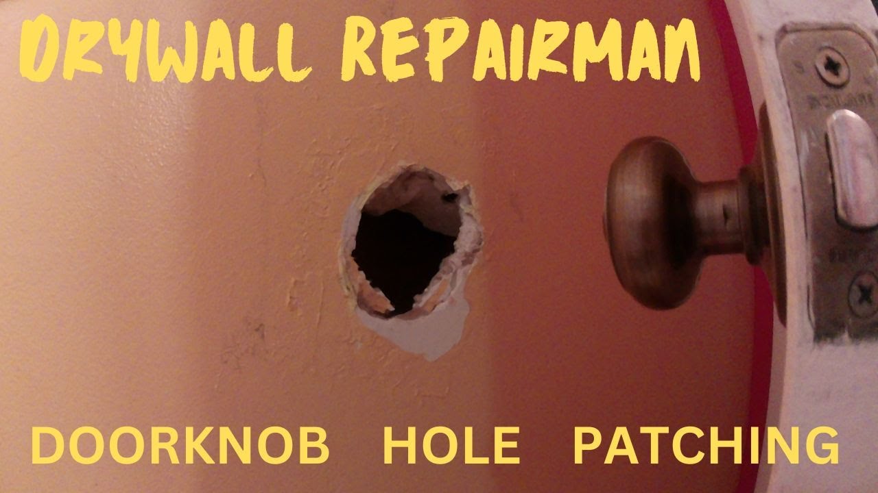 How to patch a hole/doorknob patching How to patch small hole in wall