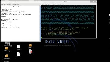 Ddos attack using metasploit on kali linux