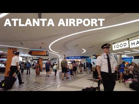 Atlanta Hartsfield-Jackson Airport | Flughafen Atlanta Hartsfield-Jackson | Flughafen-Spaziergang 4K