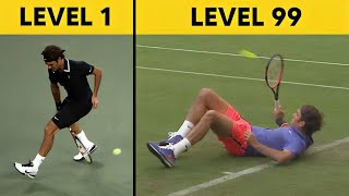 Roger Federer LEGENDARY Skills From Level 1 to Level 100