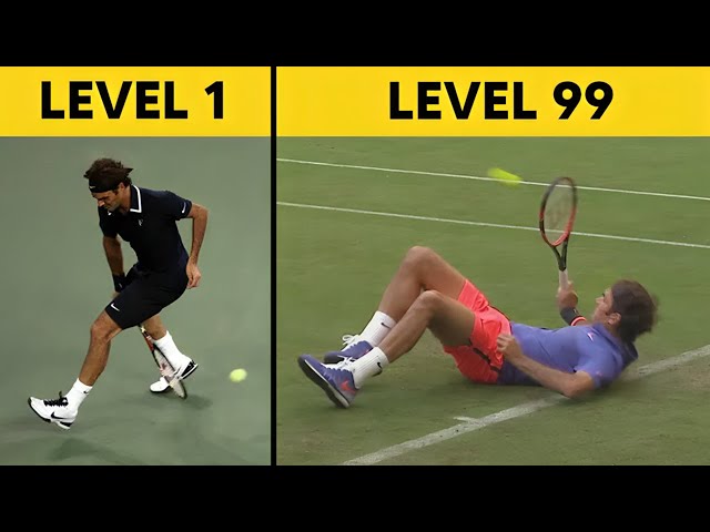 Roger Federer LEGENDARY Skills From Level 1 to Level 100 class=