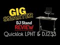 Quiklok LPHT laptop stand on the Quiklok DJ233 DJ Desk, in depth review