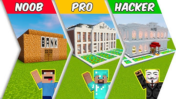 MIRL: NOOB vs PRO vs HACKER: BANK ROBBERY CHALLENGE - Minecraft Animation