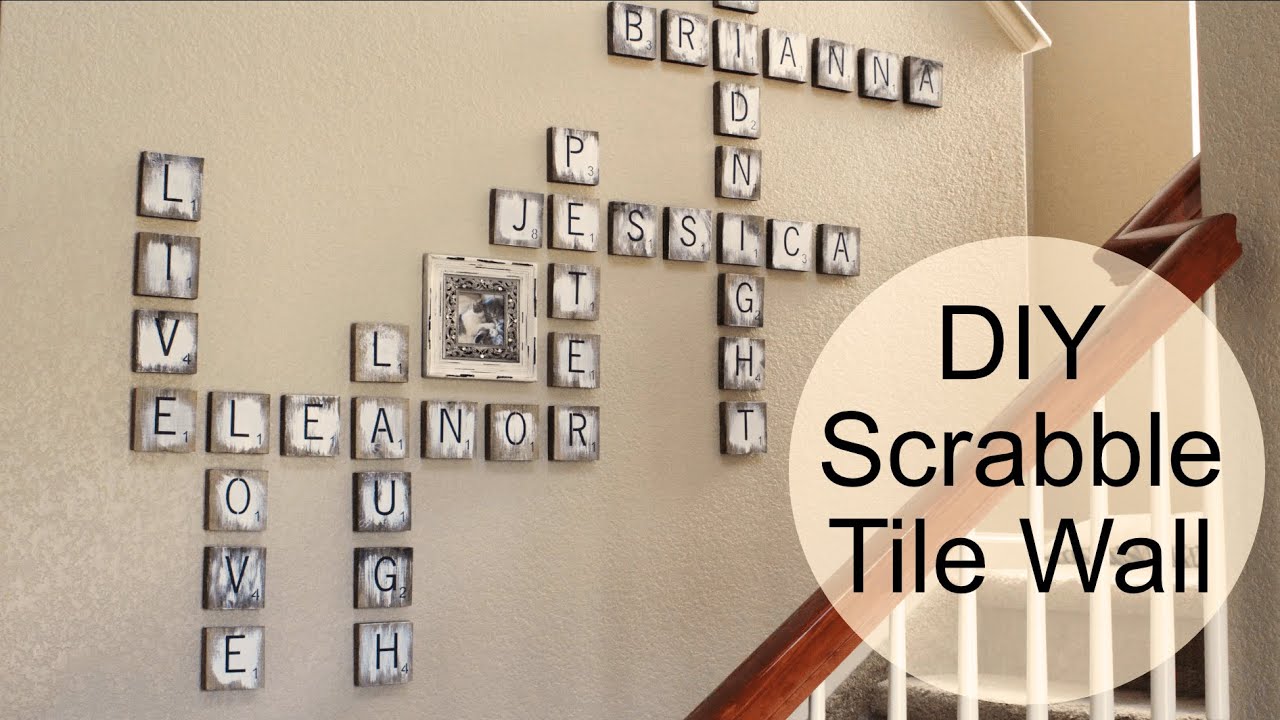 Diy Scrabble Wall Art And Letters Decor