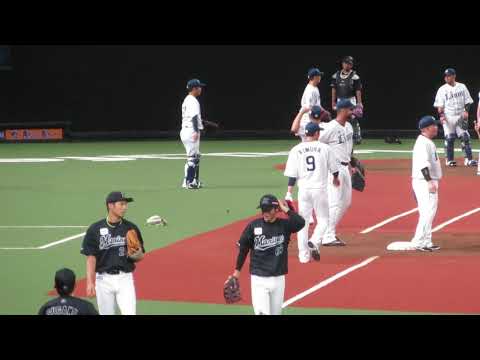 20.7.26　福田秀平、西武木村に絡む（前日ヒット性の当たりを捕られ）埼玉西武対千葉ロッテ