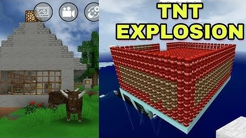 Blasting TNT in mini block craft /💥💣💣💥👌👌👌👍👍👍