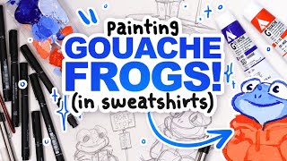 FROGGY IN GOUACHE ON WOOD! | ArtSnacks+ Mystery Art Supply Unboxing!