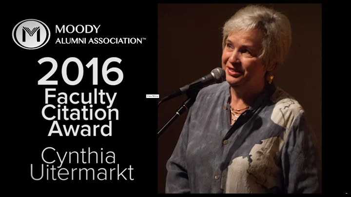 Founder's Week 2016 Faculty Citation - Dr. Cynthia...