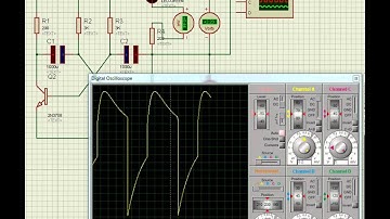 Multi-vibrator modelling on Proteus ISIS with oscilloscope