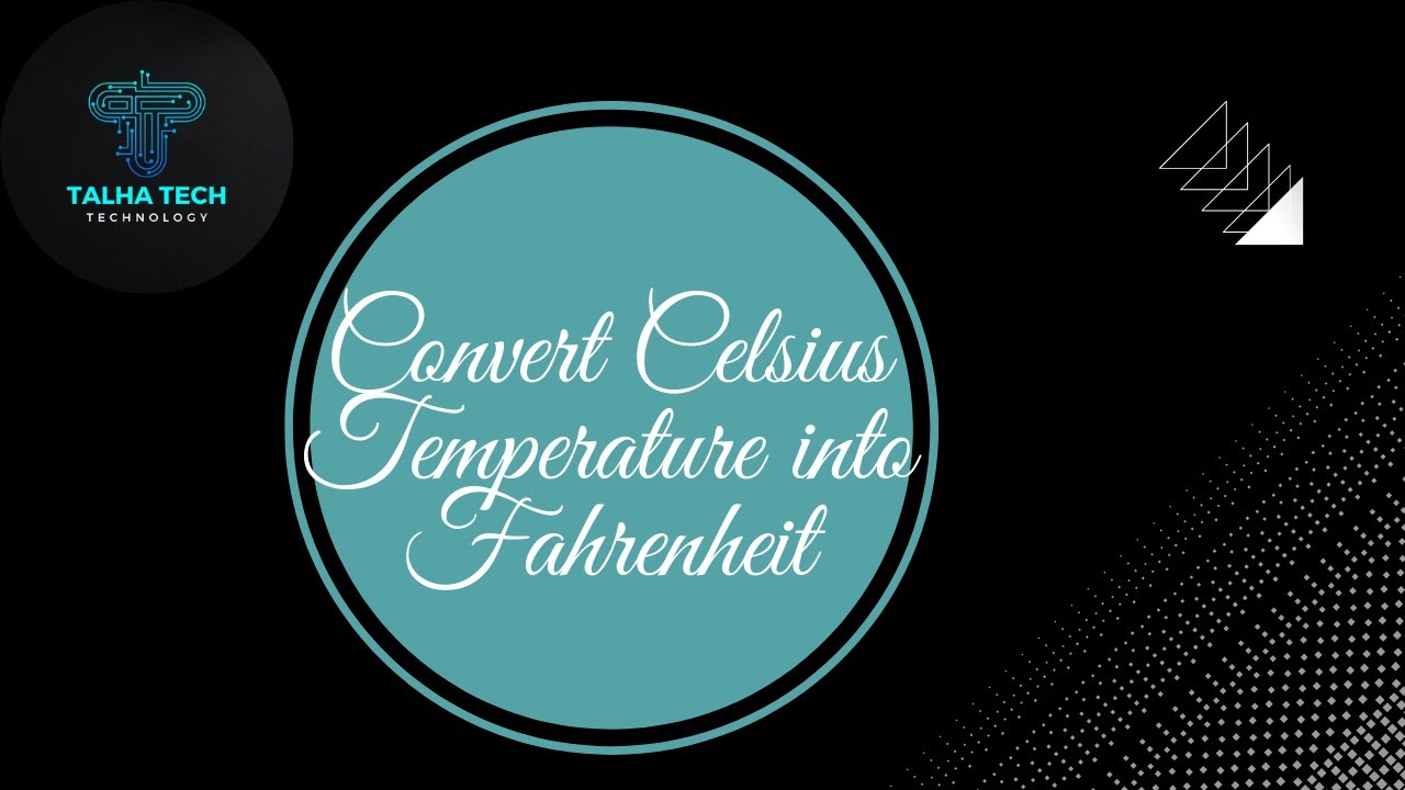how to convert Celsius into Fahrenheit temperature using python - YouTube