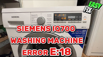 HOW to fix Error E:18 Siemens Washing machine IQ700, drain problem , check or replace drain pump.