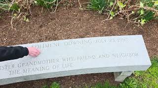 When gina showed me the tower and Janet's memorial bench