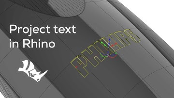 How to project text on a curved surface in Rhinoceros 3D