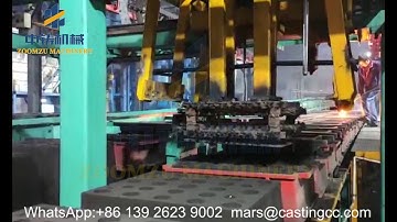 Green sand flaskless moulding complete foundry line has been operated for 2 years