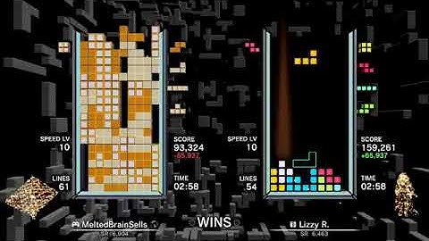 i got a win again finally in tetris effect connected score attack mode today!!!
