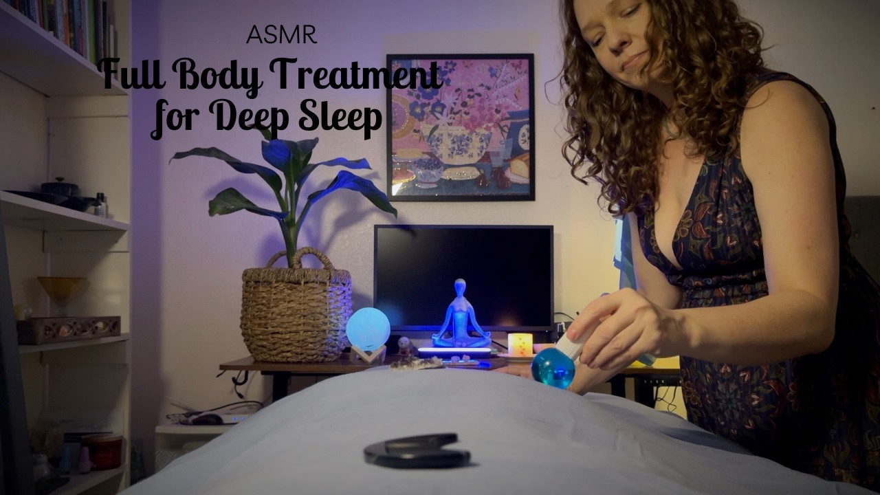 ASMR Reiki for Deep Sleep 🌙 Full Body Massage, Energy Healing & Yoga ...