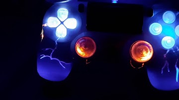 FLICKER PS4 playstation4 wireless LED techfire controller Custom light up controller
