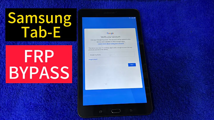 Samsung TAB E 32 GB / T378V - FRP BYPASS - Google Account Bypass - Without PC