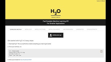 Quick start in machine learning using h2o flow
