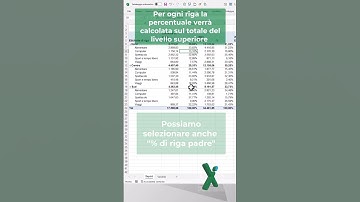 EXCEL TRUCCHI: 💚 🧮 Tabelle Pivot percentuale riga padre #shorts  #excel #exceltips