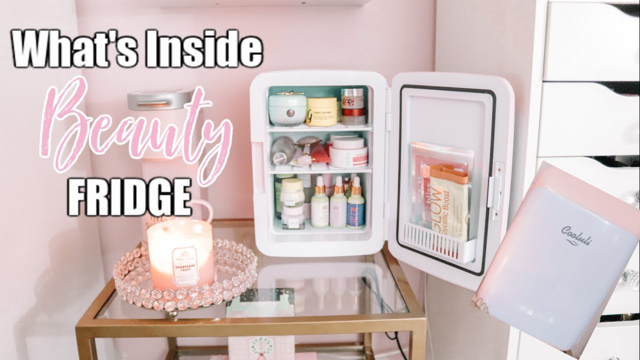 How to Organize a Skin-Care Fridge, Makeup.com Cooluli Mini Skincare  Fridge. Fridge Shelfie. Mini fridge for skincar…