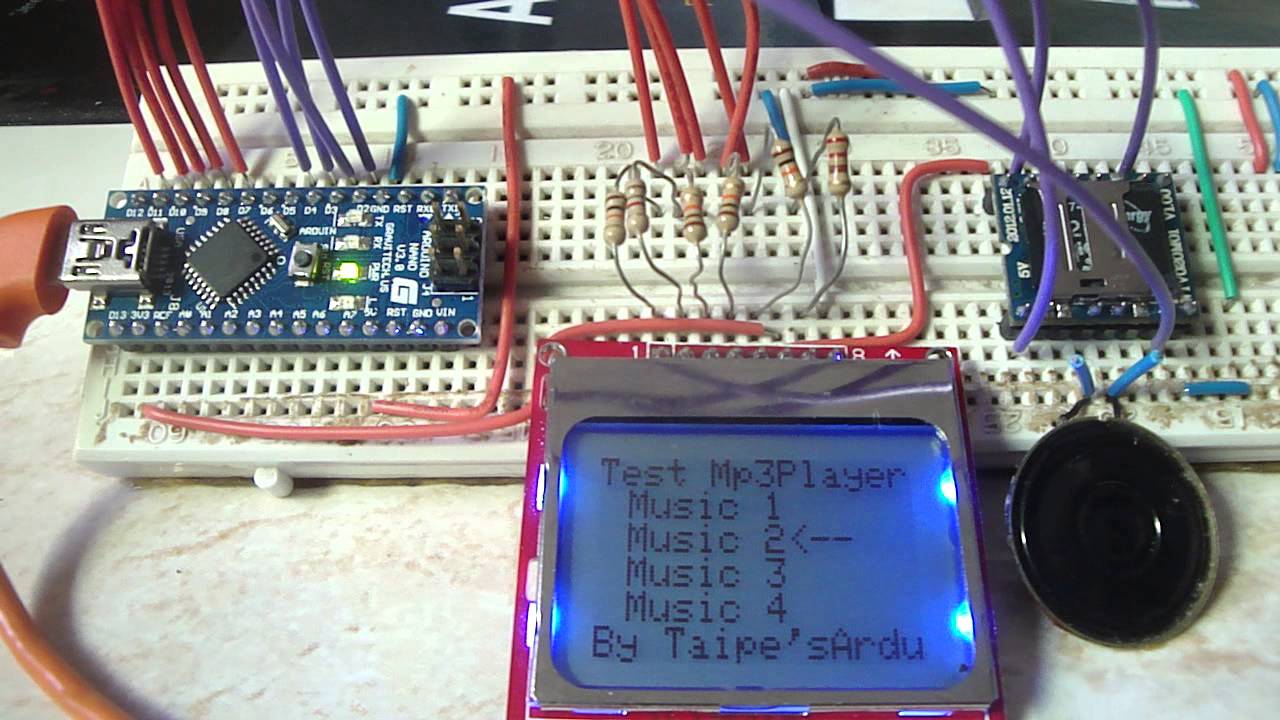 Testing MP3 Player Module Connected Arduino Nano Board ...