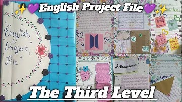 Class 12 English Project File 💜 / The Third Level / #englishproject  #files #bts #hylt #blackpink #v