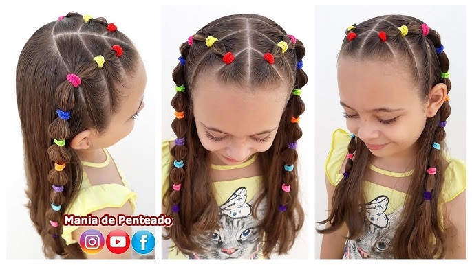 Penteado Infantil Fácil e Rápido com Amarradinhos para Escola