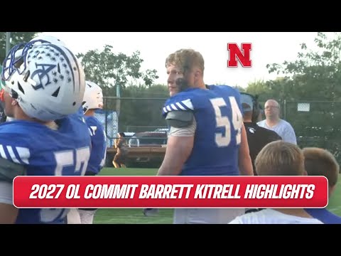 Nebraska Football OL commit Barrett Kitrell highlights vs Roncalli Catholic I GBR