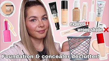 MAKEUP COLLECTION & DECLUTTER! Foundations & Concealers!