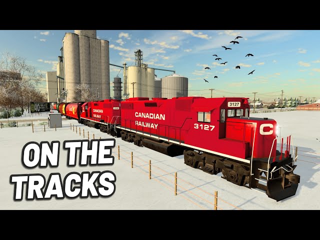 ON THE TRACKS! | Edgewater INTERACTIVE | Farming Simulator 22 - Episode 10 class=