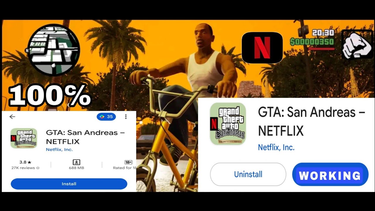 GTA SAN ANDREAS NETFLIX HOW TO DOWNLOAD ANDROID HOW TO INSTALL WORKING ...